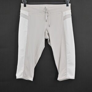 LULULEMON Pants Womens Heat It Up‎ Size 10 Crop White Beige Drawstring Athletic